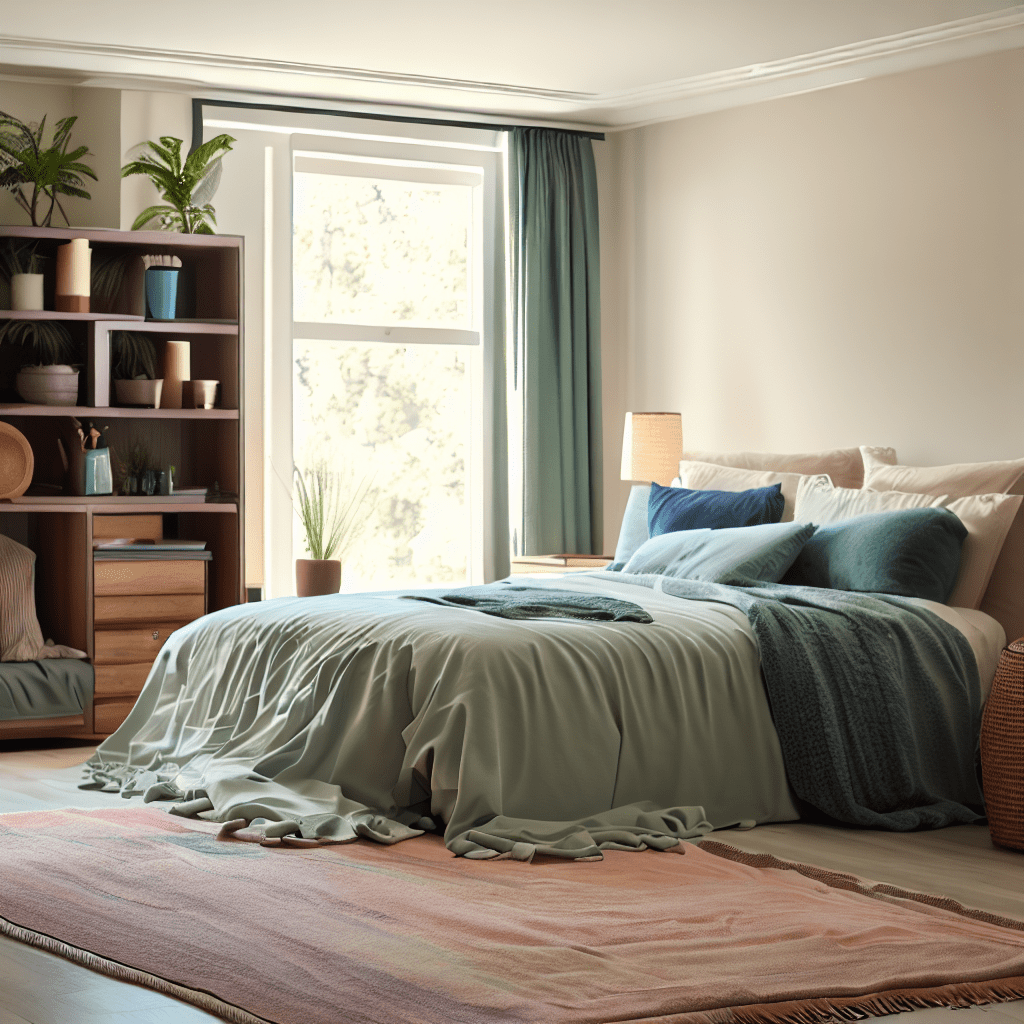A well-organized bedroom promotes a feeling of calm and tranquility.